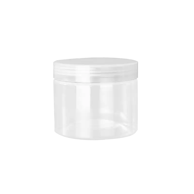 350 ml PET Plastic Round Jar With Screw Cap