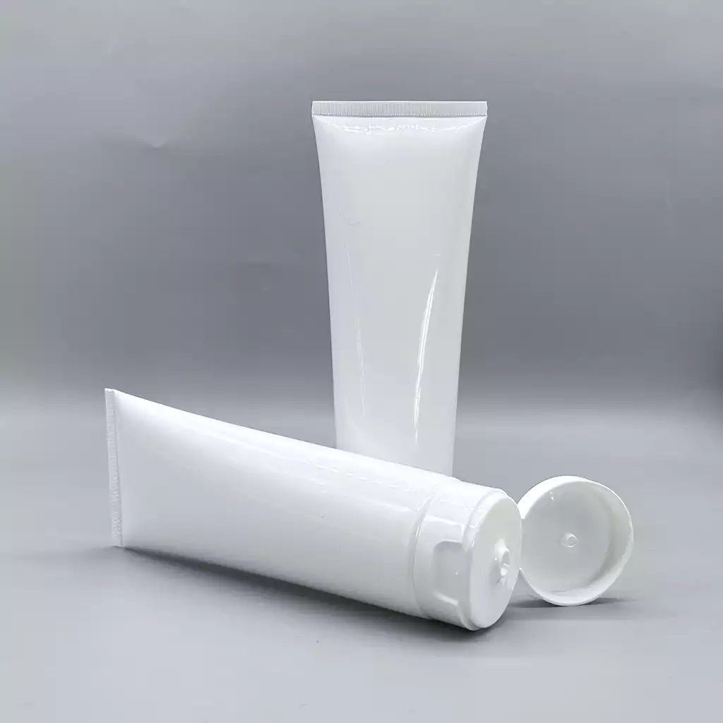 8 Oz 240 Ml Plastic White Face Cleanser Tube With Screw Flip Top Cap.webp