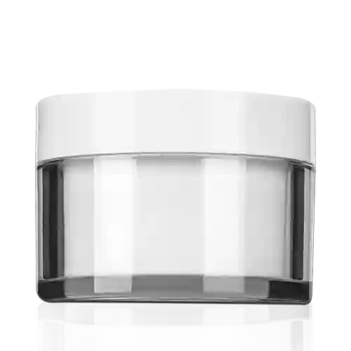 1 oz 30 ml PETG Plastic Round Double Wall Jar With Screw Cap