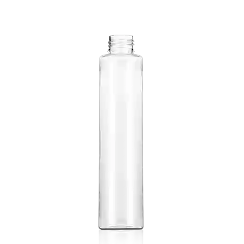 150ml 5oz Empty PET Plastic Flat Shoulder Round Bottle