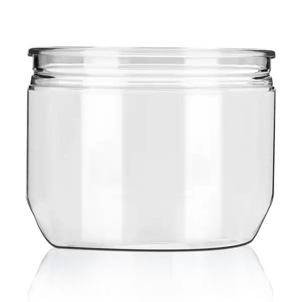 500 ml 16oz PET Plastic Round Jar With Screw Cap
