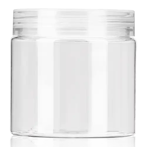 8 oz 250 ml PET Plastic Round Jar with Screw Cap