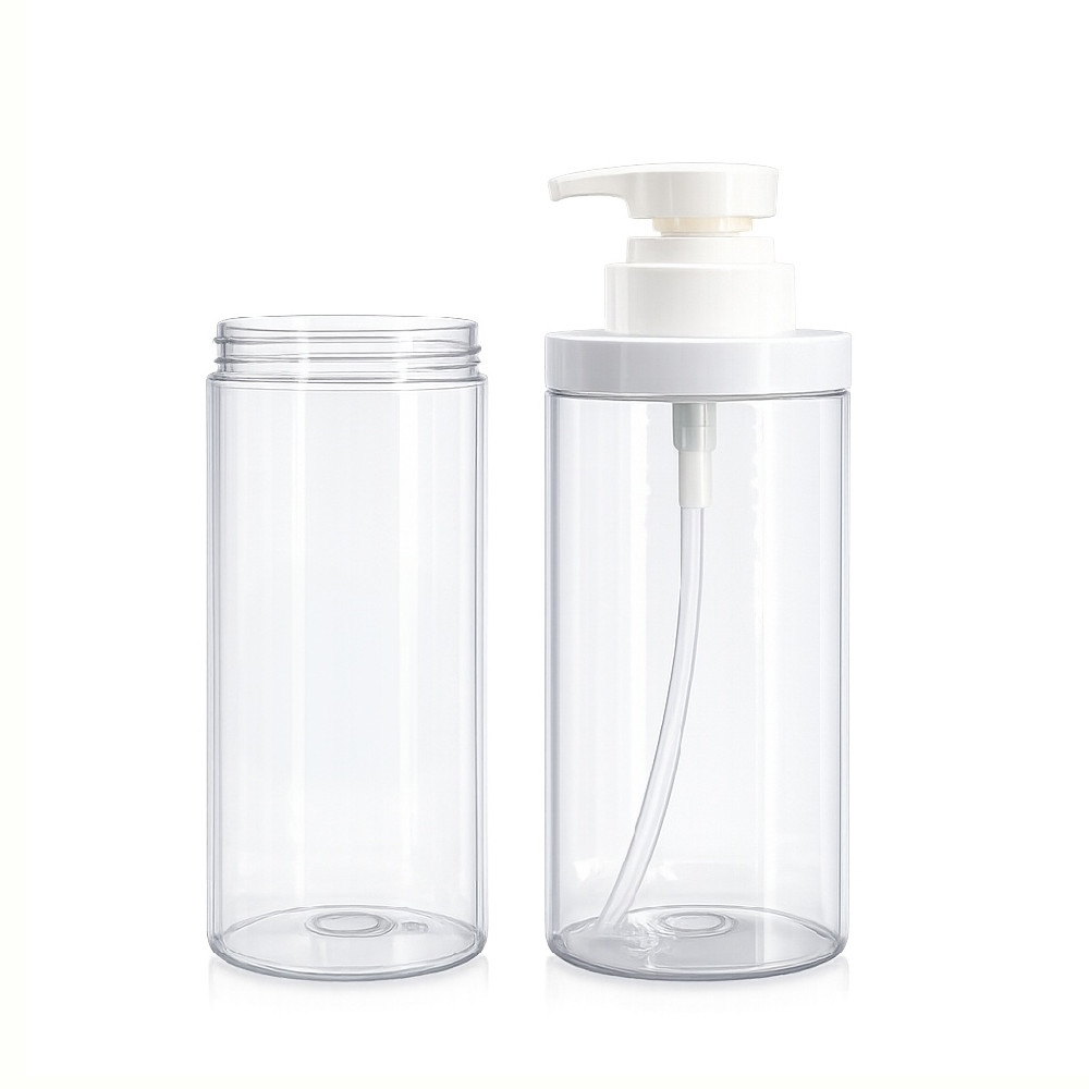 1L Plastic PET Jar with pump for body lotion and cream